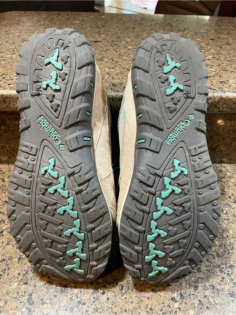 Columbia Access Point II Women 7.5 Tan & Teal Waterproof Hiking Shoe Extra Laces - Picture 8 of 10